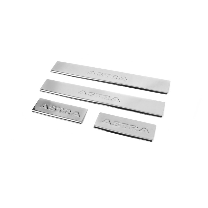 Накладки на пороги Carmos V2 (4 шт, нерж) для Opel Astra H 2004-2013 рр