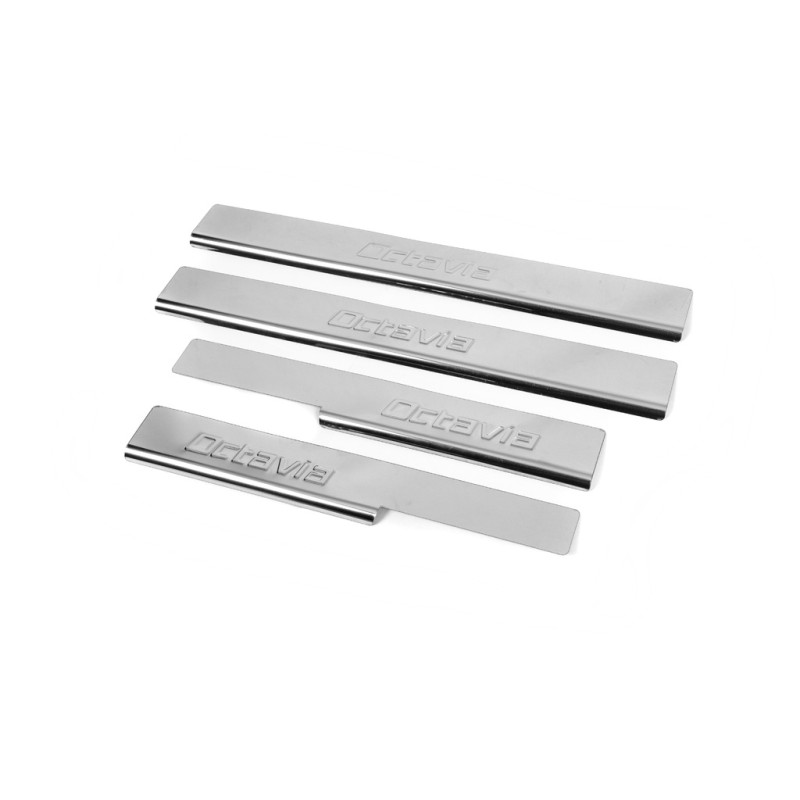 Накладки на пороги Carmos V2 (4 шт., нерж.) для Skoda Octavia III A7 2013-2019 гг