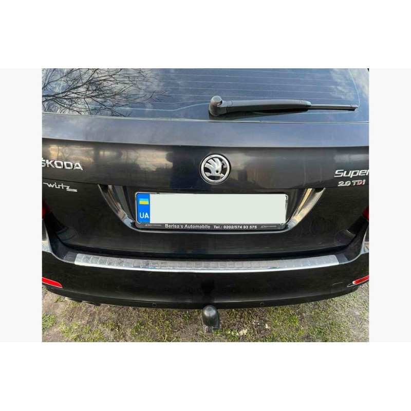 Накладка на задний бампер Carmos (SD/SW, нерж) для Skoda Octavia II A5 2006-2010 гг
