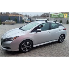 Автобагажник для гладкого даху (хром, пара) для Nissan Leaf 2017- рр