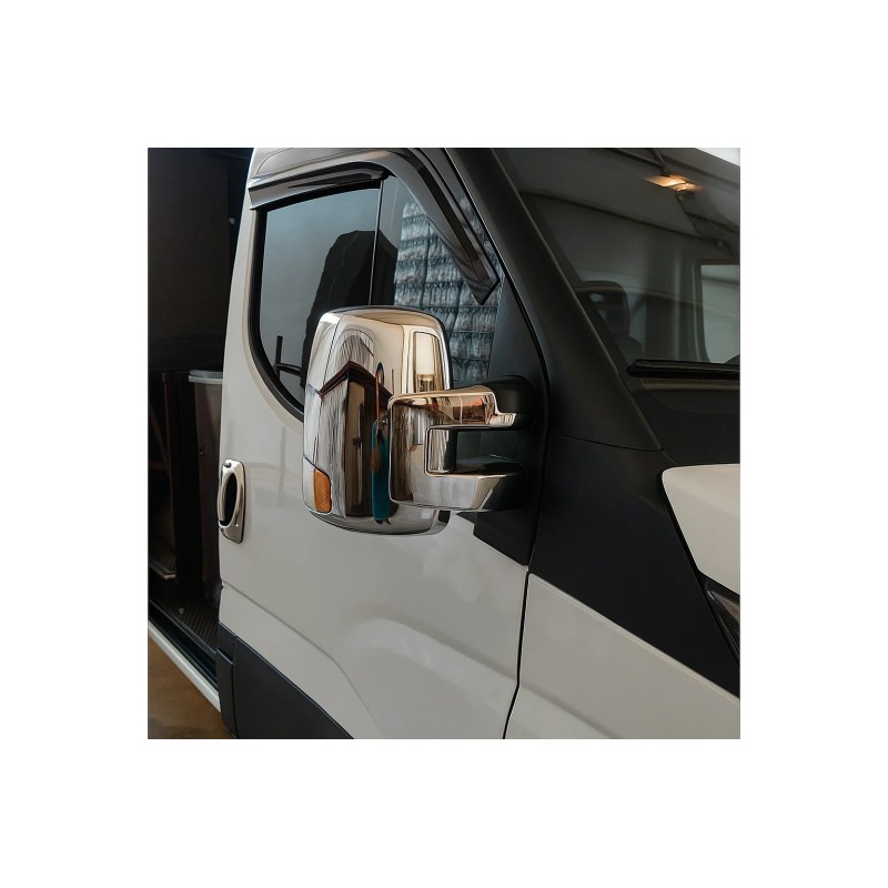 Хромированные Накладки на Зеркала (2 шт пластик) для Iveco Daily 2014- гг Хромированные Накладки на Зеркала (2 шт пластик) для Iveco Daily 2014- гг