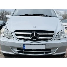 Накладки на кант решітки 2010-2015 (нерж) для Mercedes Vito W639 рр