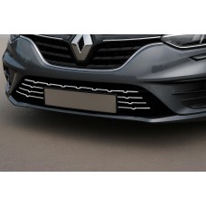 Накладки на бампер 2021-2025 (7 шт, нерж) для Renault Megane IV рр