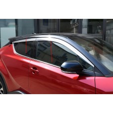 Окантовка вікон OmsaLine (4 шт., нерж.) для Toyota C-HR 2016-2023 рр
