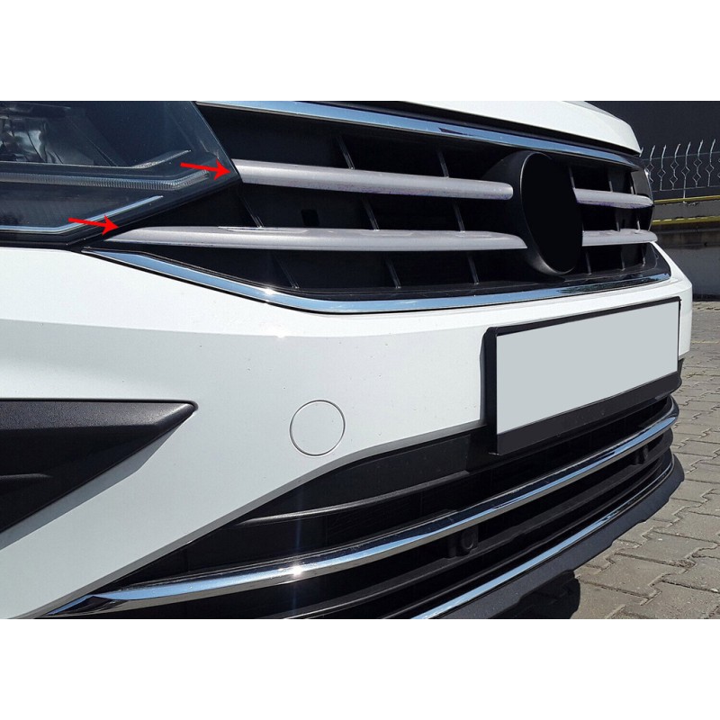 Накладки на решітку 2020-2025 (4 шт., нерж) Carmos - Турецька сталь для Volkswagen Tiguan рр