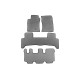 Килимки EVA (3 ряди, сірі) для Toyota Land Cruiser Prado 120