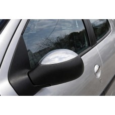 Накладки на дзеркала (2 шт, нерж) Carmos - Турецька сталь для Peugeot 1007 2005-2009 рр