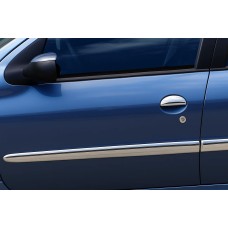 Молдинг дверний (4 шт, нерж) для Peugeot 206