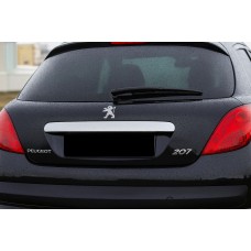 Накладка над номером (нерж) для Peugeot 207