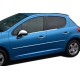 Наружняя окантовка стекол (4 шт, нерж) для Peugeot 207