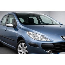 Накладки на Зеркала (2 шт, Пластик) для Peugeot 307 2001-2008 гг