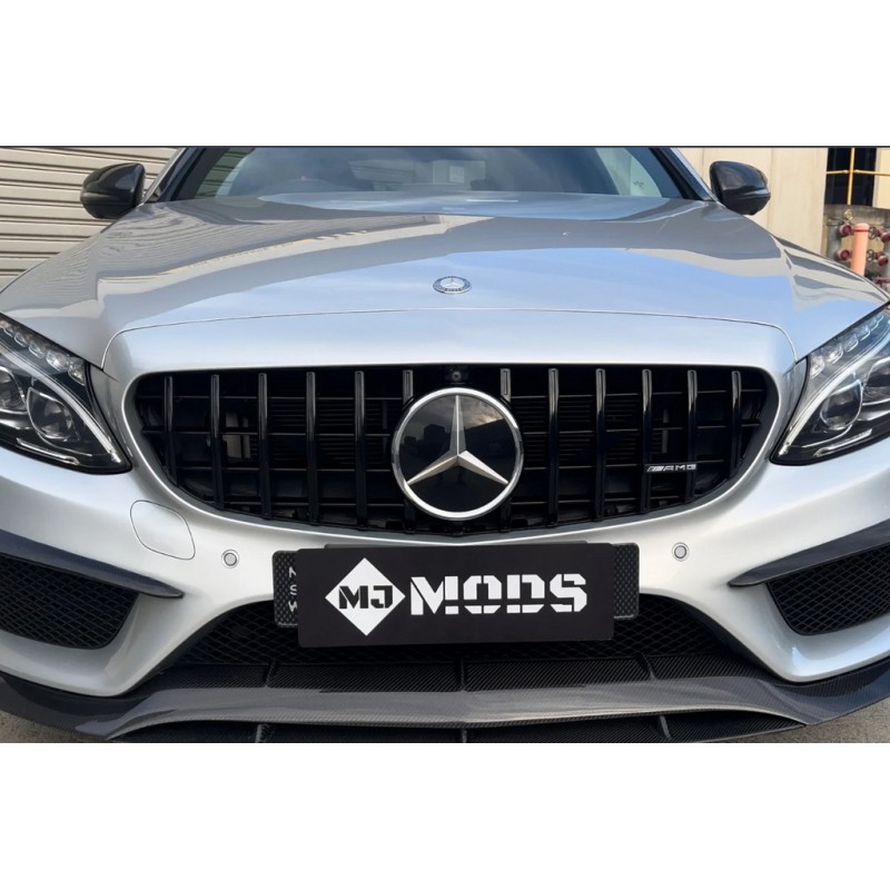 Передня решітка Panamericana GT Black 2014-2021, без камери для Mercedes C-сlass W205 рр
