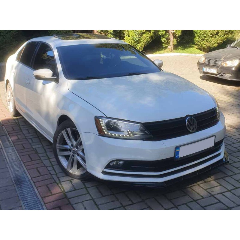 Накладка на передний бампер Lip (2010-2018, черный глянец) для Volkswagen Jetta Накладка на передний бампер Lip (2010-2018, черный глянец) для Volkswagen Jetta