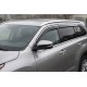 Ветровики с хромированным молдингом (4 шт, Niken) для Toyota Highlander 2013-2019 гг