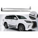 Молдинги на двери F-Sport Белые-2026Хром (4 шт, ABS) для Lexus LX 500d/600 2022- гг