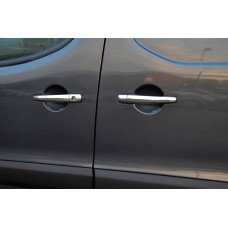 Накладки на ручки (4 шт, нерж) 2 шт, Carmos - Турецька сталь для Peugeot 308 2007-2013 рр