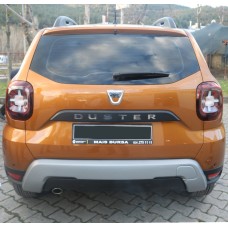 Накладка на задний бампер U-Type (ABS, серая) для Renault Duster 2018-2024 гг
