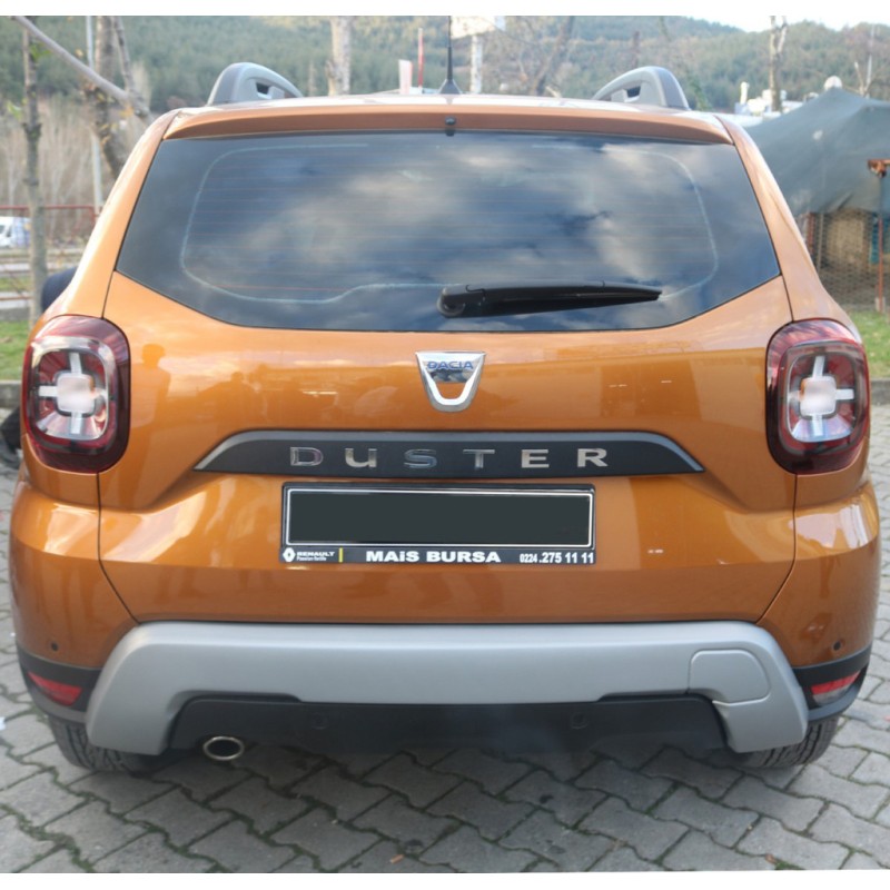 Накладка на задний бампер U-Type (ABS, серая) для Renault Duster 2018-2024 гг
