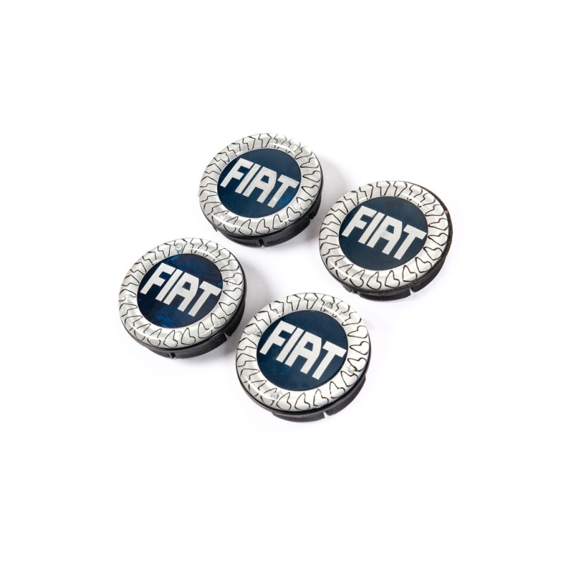 Колпачки на диски V3 49/42.5 мм синие (4 шт, 46746586) для Тюнинг Fiat