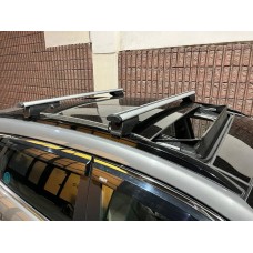 Перемычки на встроенные рейлинги под ключ Wizard V2 (2 шт) 115см, черные для Peugeot 2008 2019- рр