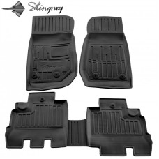 Килимки Stingray 3D (5D, 5 шт, поліуретан) для Jeep Wrangler 2007-2017 рр
