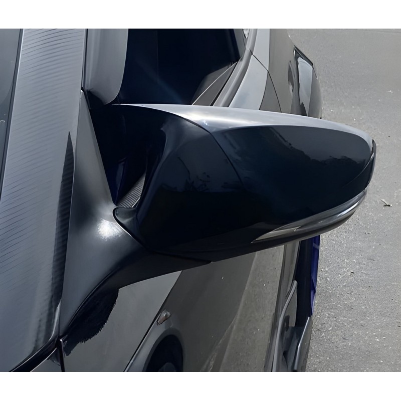 Накладки на дзеркала із вирізом під поворот BMW-style (2 шт) для Hyundai Veloster 2011-2017рр