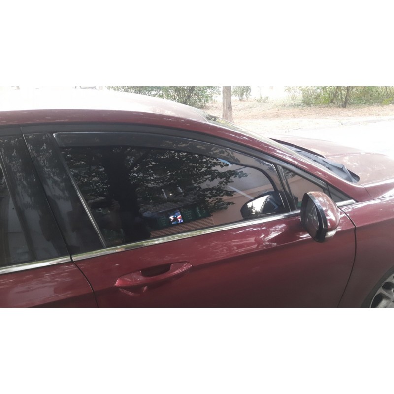 Вставные ветровики SD (Esa, 4 шт) для Ford Fusion 2012-2020 гг Вставные ветровики SD (Esa, 4 шт) для Ford Fusion 2012-2020 гг