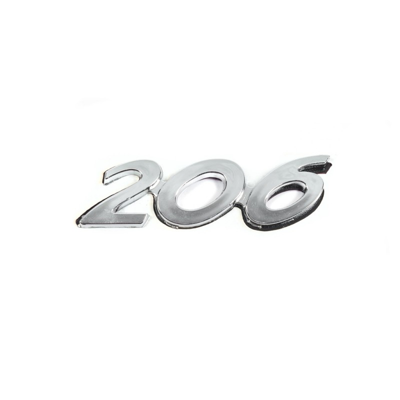 Напис 206 (90мм на 25мм) для Peugeot 206