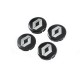 Колпачки диски черные 5884C (56мм на 52мм, 4 шт) для Тюнинг Renault