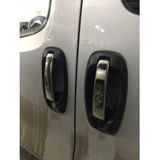 Накладки на ручки (4 шт, нерж) Carmos - Турецкая сталь для Peugeot Bipper