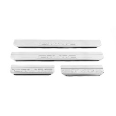 Накладки на пороги Carmos V2 (4 шт, нерж) для Honda Civic Sedan VIII 2006-2011рр