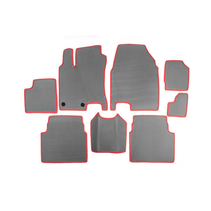 Килимки для -20252 (3 ряди, EVA, сірі) для Nissan Qashqai 2007-2010 рр