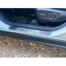 Накладки на пороги Carmos (4 шт, нерж) для Toyota Rav 4 2019- рр