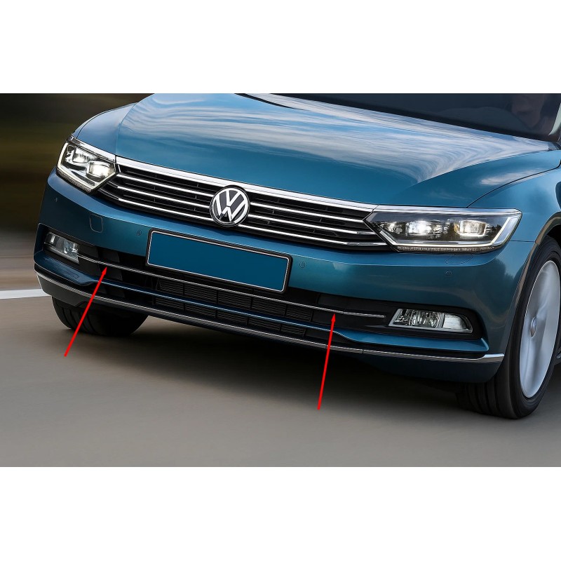 Накладки на решітку бампера 2014-2018 OmsaLine (нерж) для Volkswagen Jetta рр