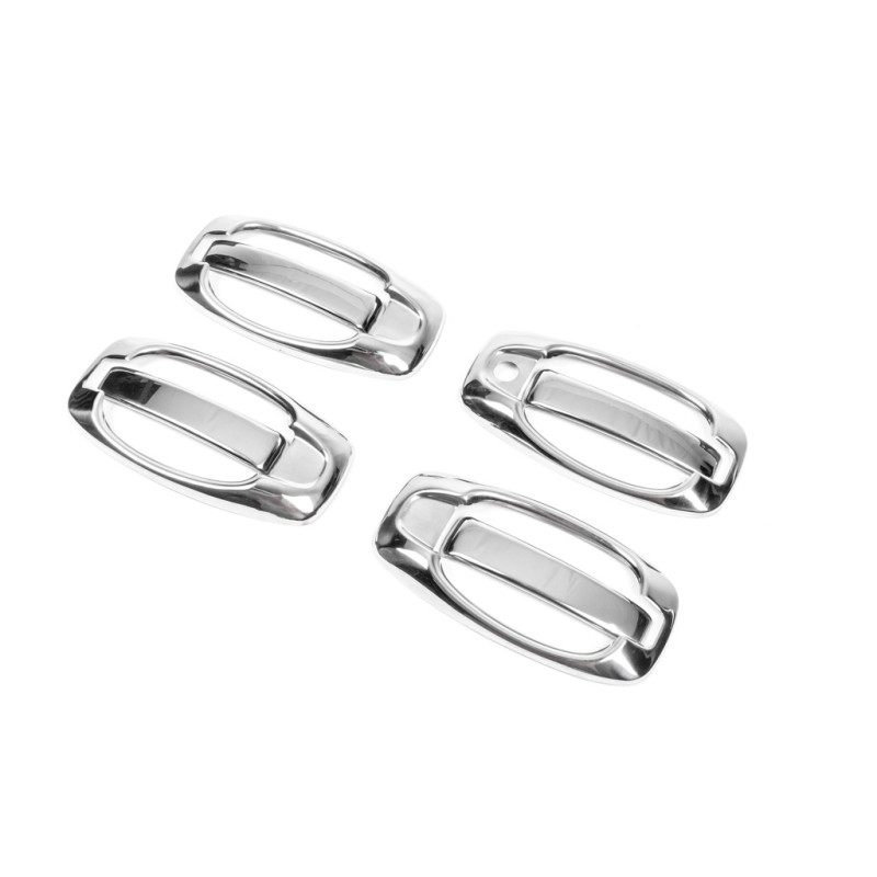 Накладки на ручки і окантовка (8 шт, нерж) Carmos - Турецька сталь для Peugeot Bipper