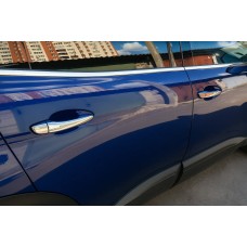 Накладки на ручки Carmos (4 шт, нерж) для Citroen C-3 2016-2023 рр