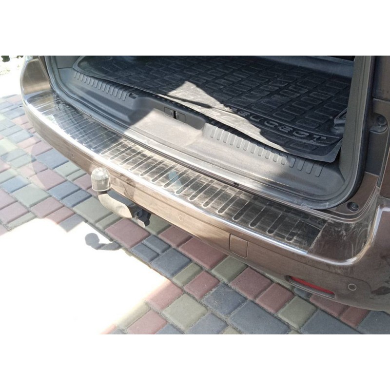 Накладка на задний бампер с загибом Carmos (нерж) Короткая/Средняя базы для Citroen SpaceTourer