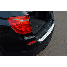 Накладка на задний бампер из нержавеющей стали OmsaLine (глянцевая, нерж.) для BMW X3 F25 2011-2018 гг