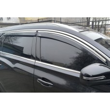 Вітровики з хромом (4 шт, Niken) для Chery Tiggo 7 2020- рр