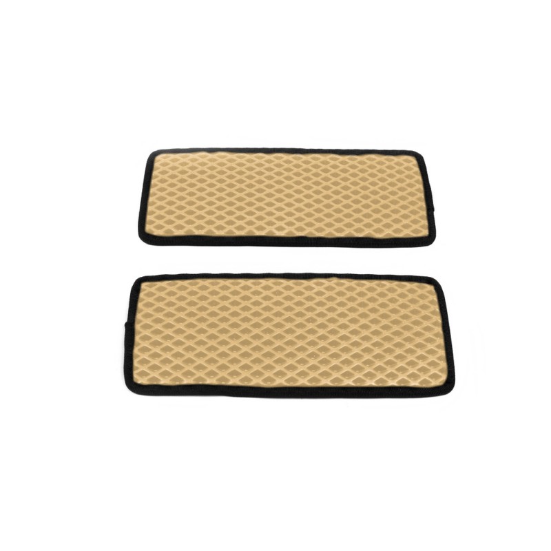 Полиуретановые коврики на пороги (2 шт, EVA, Бежевый) для Citroen Jumper 2007-2025 гг