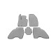 Килимки EVA (Сірий) для Honda Civic HB 2006-2012 рр