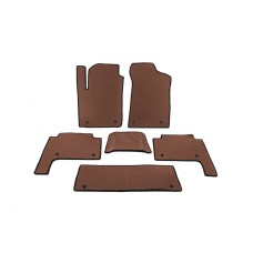 Килимки салону 3 ряди (EVA, Коричневий) для Nissan Patrol Y62 2010-2024 рр