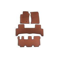 Килимки EVA (3 ряди, Коричневий) для Toyota Land Cruiser Prado 120