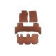 Килимки EVA (3 ряди, Коричневий) для Toyota Land Cruiser Prado 120