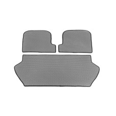 Коврик багажника из 3 частей (EVA, Серый) для Volvo XC90 2002-2014 гг