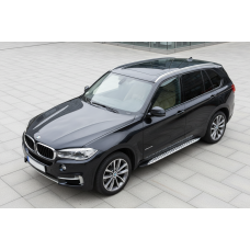 Боковые Подножки Shining V1 (2 шт., Алюминий) для BMW X5 F-15 2013-2018 гг