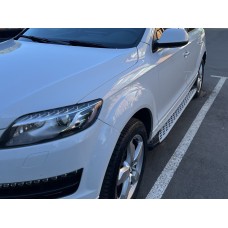 Бокові пороги Shining V1 (2 шт., Алюміній) для Ауди Q7 2005-2015 рр