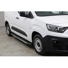 Бокові пороги Duru (2 шт., алюміній) Довга база для Fiat Doblo III 2023- рр