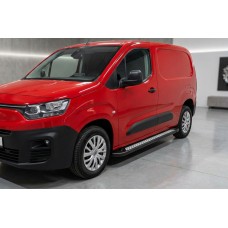 Бокові пороги New Vision Black (2 шт., алюміній) Коротка база для Fiat Doblo III 2023- рр
