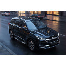 Бокові пороги Tayga V2 (2 шт., алюміній) для Chery Tiggo 7 2020- рр